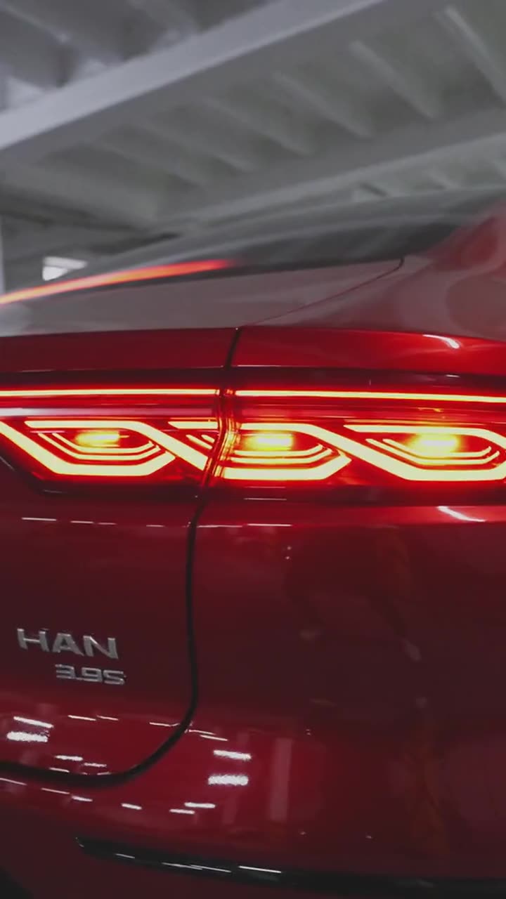 Luces traseras del BYD HAN rojo